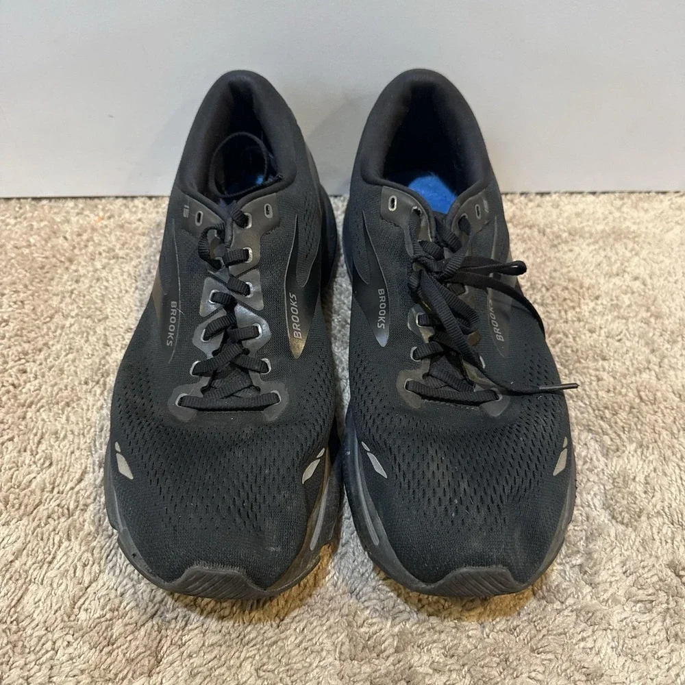 Brooks Ghost 15 Shoes Mens Size 13 Black Wide 2E Road Running Sneakers Athletic